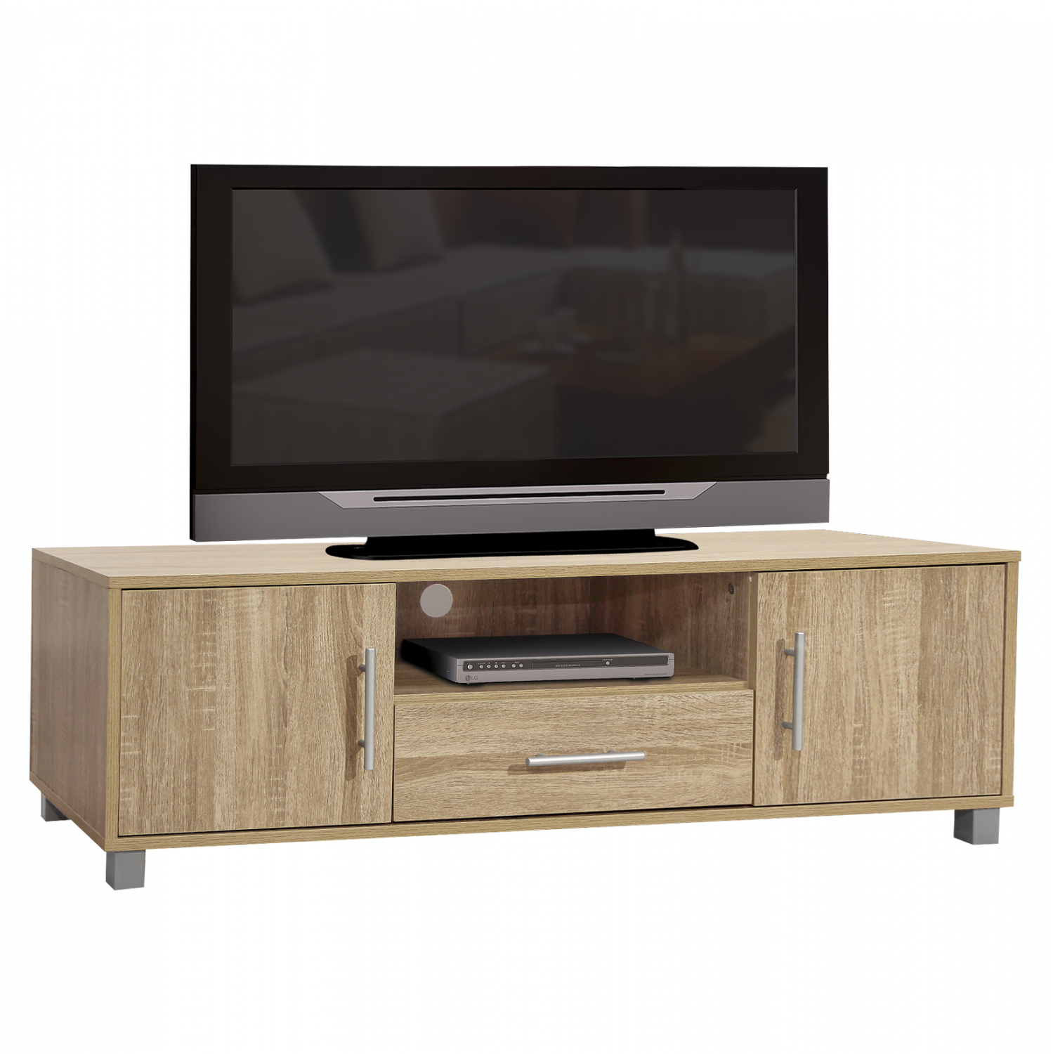 epiplo-tileorasis-melaminis-fb9220302-so ΕΠΙΠΛΟ ΤΗΛΕΟΡΑΣΗΣ ΜΕΛΑΜΙΝΗΣ MACIE HM2203.02 SONAMA 120x40x39 εκ. - Image 1