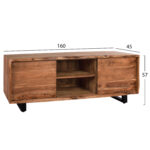 ΕΠΙΠΛΟ TV HM8185.11 NICOLE ΑΠΟ ΜΑΣΙΦ ΞΥΛΟ ΑΚΑΚΙΑΣ ΦΥΣΙΚΟ 160x45x57Υεκ. - Image 2