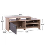 ΕΠΙΠΛΟ TV SCOTT HM8766.02 123x39,5x35,5-45,5Y εκ. SONAMA ΓΚΡΙ - Image 2