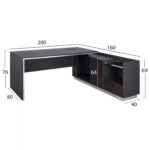 ΓΡΑΦΕΙΟ ΕΠΑΓΓΕΛΜΑΤΙΚΟ ΔΕΞΙΑ ΓΩΝΙΑ ROSEWOOD HM2112R 200X170X76Υ εκ. - Image 2