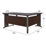 ΓΡΑΦΕΙΟ ΕΠΑΓΓΕΛΜΑΤΙΚΟ VANCE HM2043.12L WENGE ΑΡΙΣΤΕΡΗ ΓΩΝΙΑ 160X120X75Υ εκ. - Image 2