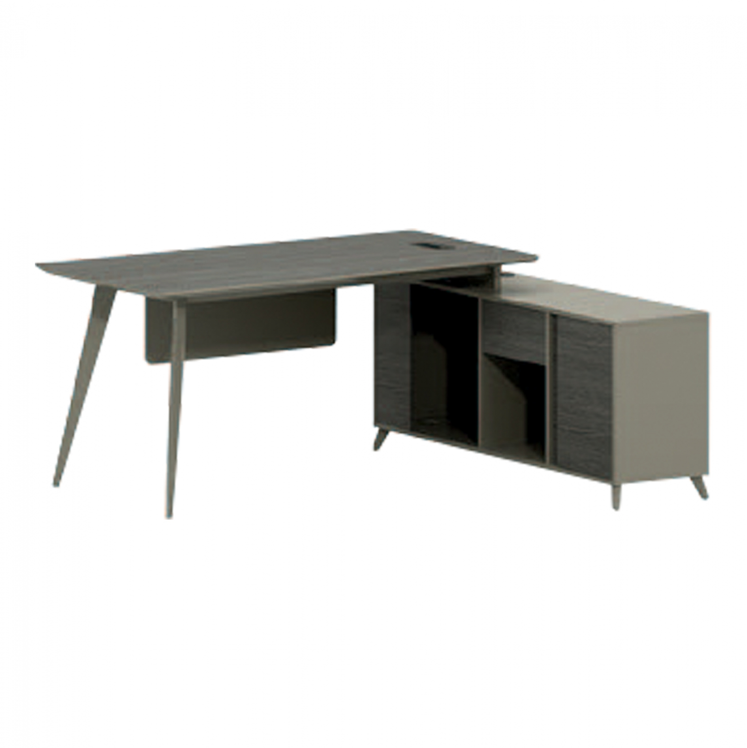 grafeio-epaggelmatiko-lux-series-180ch14 ΓΡΑΦΕΙΟ ΕΠΑΓΓΕΛΜΑΤΙΚΟ LUX SERIES 180Χ140Χ75Υεκ. ΑΝΑΣΤΡΕΨΙΜΗ ΓΩΝΙΑ ΣΤΑΧΤΙ ΜΟΚΑ HM2116 - Image 1