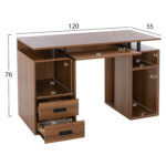 ΓΡΑΦΕΙΟ ΜΕΛΑΜΙΝΗΣ STATUS HM2026.03 WALNUT 120Χ55Χ76 εκ. - Image 2