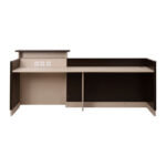 ΓΡΑΦΕΙΟ ΥΠΟΔΟΧΗΣ DALTON 240X82 WENGE ΜΠΕΖ HM2068.01 240x82x105cm - Image 5