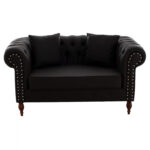 ΚΑΝΑΠΕΣ 2ΘΕΣΙΟΣ Τ. CHESTERFIELD CIELLE ΣΕ ΧΡΩΜΑ ΚΑΦΕ HM3184.03 152x85x80 εκ. - Image 3