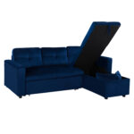 ΚΑΝΑΠΕΣ ΓΩΝΙΑ ΚΡΕΒΑΤΙ WAYNE 224x147x85Υεκ. HM3028.18 ΒΕΛΟΥΔΟ ΜΠΛΕ - Image 4
