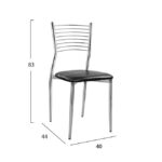 ΚΑΡΕΚΛΑ ELVIRA HM0025.02 ΜΕ ΚΑΘΙΣΜΑ ΑΠΟ ΜΑΥΡΟ PU 40X44X83 εκ. - Image 2