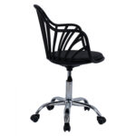 ΚΑΡΕΚΛΑ ΓΡΑΦΕΙΟΥ BECKY HM8457.02 ΣΕ ΜΑΥΡΟ ΧΡΩΜΑ - Image 4