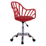 ΚΑΡΕΚΛΑ ΓΡΑΦΕΙΟΥ BECKY HM8457.04 ΣΕ ΚΟΚΚΙΝΟ ΧΡΩΜΑ 57Χ57Χ96 ΕΚ - Image 5