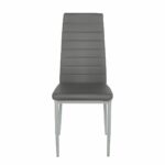 Καρέκλα ArteLibre ROSE Σκούρο Γκρι PVC 53x39x96cm-AR14320016 - Image 3