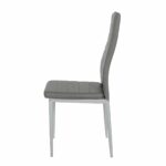 Καρέκλα ArteLibre ROSE Σκούρο Γκρι PVC 53x39x96cm-AR14320016 - Image 4
