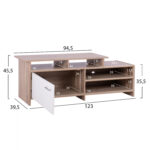 ΕΠΙΠΛΟ TV SCOTT HM8766.01 123x39,5x35,5-45,5Y εκ. SONAMA ΛΕΥΚΟ - Image 2