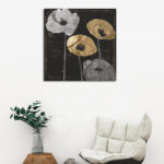 ΠΙΝΑΚΑΣ ΚΑΜΒΑΣ GOLDEN FLOWERS HM7199.01 45x45x3 EK. - Image 3