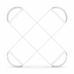 Βιβλιοθήκη ArteLibre CASE Λευκό/Χρώμιο 120x25x120cm-AR14570105 - Image 4