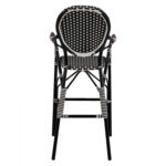 ΣΚΑΜΠΟ ΑΛΟΥΜΙΝΙΟΥ BAMBOO LOOK ΜΕ WICKER ΜΑΥΡΟ ΛΕΥΚΟ HM5794.02 56x60x126 εκ. - Image 6