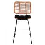 ΣΚΑΜΠΟ ΜΕΣΑΙΟΥ ΥΨΟΥΣ ALLEGRA HM5644 ΜΕΤΑΛΛΙΚΟ ΜΕ WICKER ΣΕ ΜΠΕΖ ΑΠΟΧΡΩΣΗ 55x56x107 εκ. - Image 6