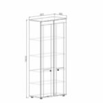 Βιτρίνα ArteLibre ΡΟΔΩΠΗ Μοριοσανίδα Wenge 80x40x180cm-AR14200078 - Image 2