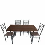 Τραπέζι Σετ (4+1) ArteLibre ALPINE ASTER Wenge 120x68x75cm-AR14370002