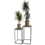 Τραπεζάκι ArteLibre Μαύρο Αλουμίνιο 45x45x70cm Σετ 2Τμχ-AR05152639 - Image 2