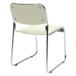 Καρέκλα επισκέπτη Corina   με PVC χρώμα εκρού-PK004-000006 - Image 2