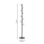 Καλόγερος Fori   μαύρο μέταλλο 30x30x173εκ-PK029-000226 - Image 4