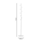 Καλόγερος Kroker   λευκό μέταλλο 30x30x173εκ-PK029-000228 - Image 4