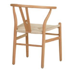 Καρέκλα Wishbone   rubberwood-σχοινί σε φυσική απόχρωση 50x51x80εκ-PK029-000285 - Image 2