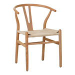 Καρέκλα Wishbone   rubberwood-σχοινί σε φυσική απόχρωση 50x51x80εκ-PK029-000285