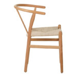 Καρέκλα Wishbone   rubberwood-σχοινί σε φυσική απόχρωση 50x51x80εκ-PK029-000285 - Image 3