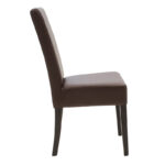 Καρέκλα Ditta   PU σκούρο καφέ-πόδι μασίφ ξύλο wenge-PK047-000033 - Image 4