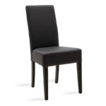Καρέκλα Ditta   PU ανθρακί-πόδι μασίφ ξύλο wenge-PK047-000035