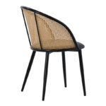 Καρέκλα Riccardo   φυσικό pe rattan-ανθρακί pu-μαύρο μέταλλο 56x52x82εκ-PK058-000069 - Image 2