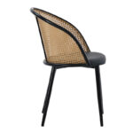 Καρέκλα Riccardo   φυσικό pe rattan-ανθρακί pu-μαύρο μέταλλο 56x52x82εκ-PK058-000069 - Image 3