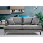 Καναπές 2θέσιοςFortune   βελούδο ανθρακί-μαύρο 175x90x88εκ-PK071-001244 - Image 2