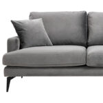 Καναπές 2θέσιοςFortune   βελούδο ανθρακί-μαύρο 175x90x88εκ-PK071-001244 - Image 3