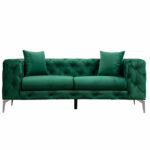 Καναπές 2θέσιος PWF-0579   τύπου Chesterfield ύφασμα πράσινο 197x90x73εκ-PK071-001326 - Image 3