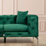 Καναπές 2θέσιος PWF-0579   τύπου Chesterfield ύφασμα πράσινο 197x90x73εκ-PK071-001326 - Image 4