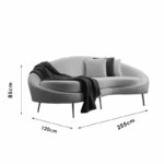 Καναπές 3θέσιος PWF-0589   ύφασμα cream 255x120x85εκ-PK071-001329 - Image 4