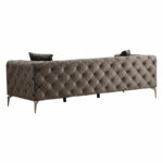 Καναπές 3θέσιος PWF-0579   τύπου Chesterfield ύφασμα ανθρακί 237x90x73εκ-PK071-001429 - Image 3