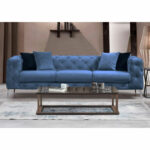 Καναπές 3θέσιος PWF-0579   τύπου Chesterfield ύφασμα ανοιχτό μπλε 237x90x73εκ-PK071-001430 - Image 2
