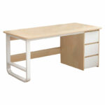 Γραφείο Salto   με συρταριέρα MDF φυσικό-λευκό 120x48x74εκ-PK072-000068