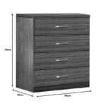 Συρταριέρα Killian    με 4 συρτάρια zebrano 80x40x80εκ-PK072-000079 - Image 2