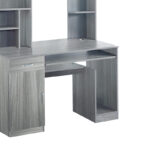 Γραφείο υπολογιστή με βιβλιοθήκη Novelty   γκρι-oak 120x55x182εκ-PK072-000089 - Image 3