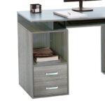 Γραφείο υπολογιστή Liberion   γκρι-oak 120x55x76εκ-PK072-000091 - Image 2
