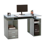 Γραφείο υπολογιστή Liberion   γκρι-oak 120x55x76εκ-PK072-000091