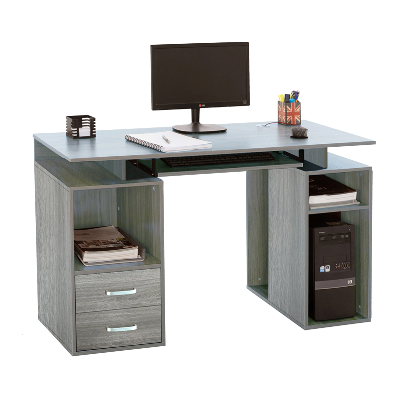 072-000091 Γραφείο υπολογιστή Liberion γκρι-oak 120x55x76εκ-PK072-000091 - Image 1