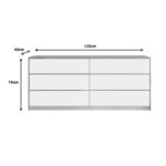 Συρταριέρα Kuanger   σε λευκή-φυσική απόχρωση 120x40x70εκ-PK072-000099 - Image 2