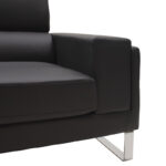 Καναπές Shea   3θέσιος pu μαύρο-inox 198x80x87εκ-PK074-000009 - Image 4