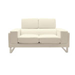 Καναπές Shea   2θέσιος PU ivory-inox 158x80x87εκ-PK074-000011 - Image 3