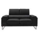 Καναπές Shea   2θέσιος pu μαύρο-inox 158x80x87εκ-PK074-000012 - Image 2